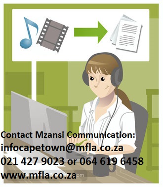 TRANSCRIPTION & TRANSLATION SERVICES IN CAPE TOWN
