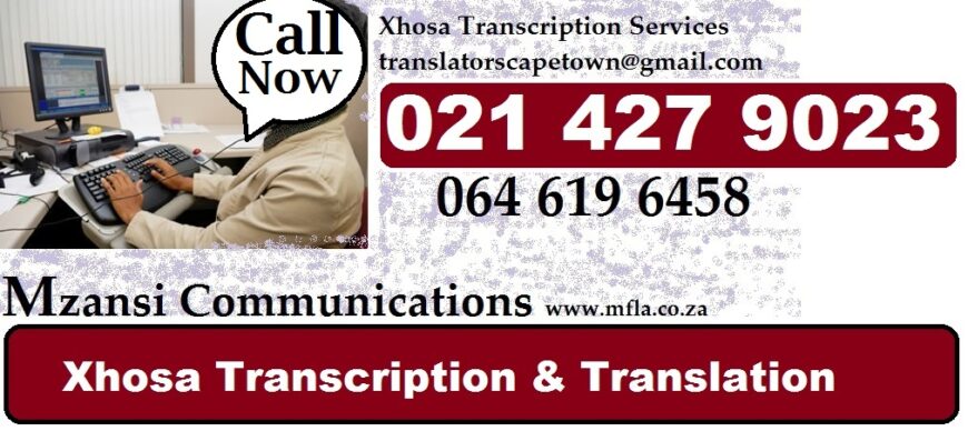 Xhosa-transcription-services