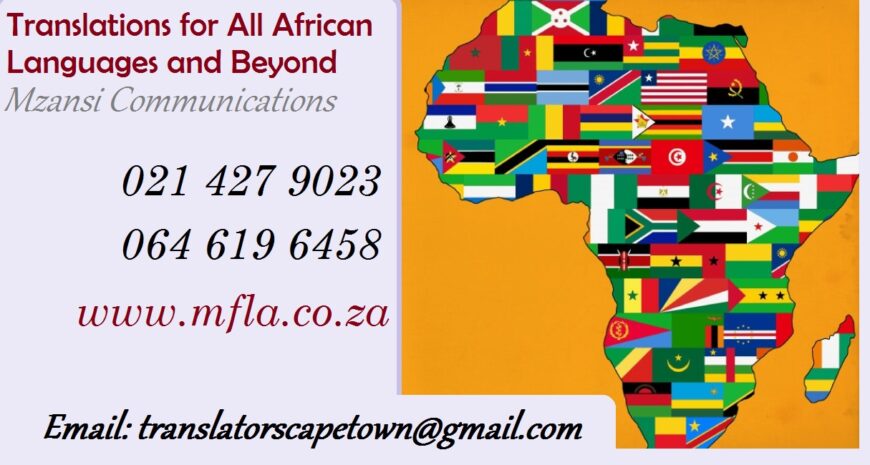 Transcription and translation services for all languages in Cape Town
